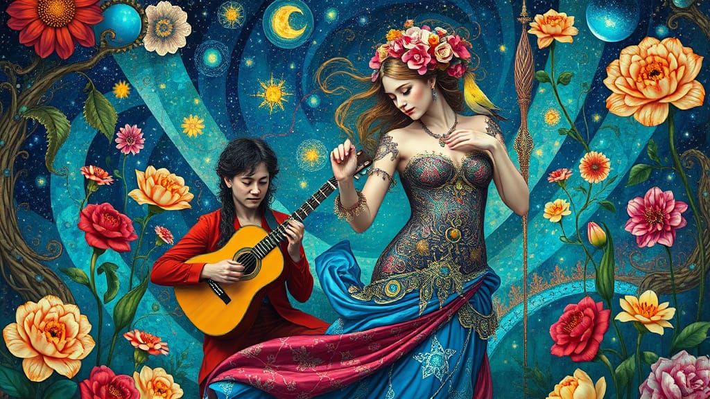 Psychedelic Utopia Inspired by Bosch and Haeckel