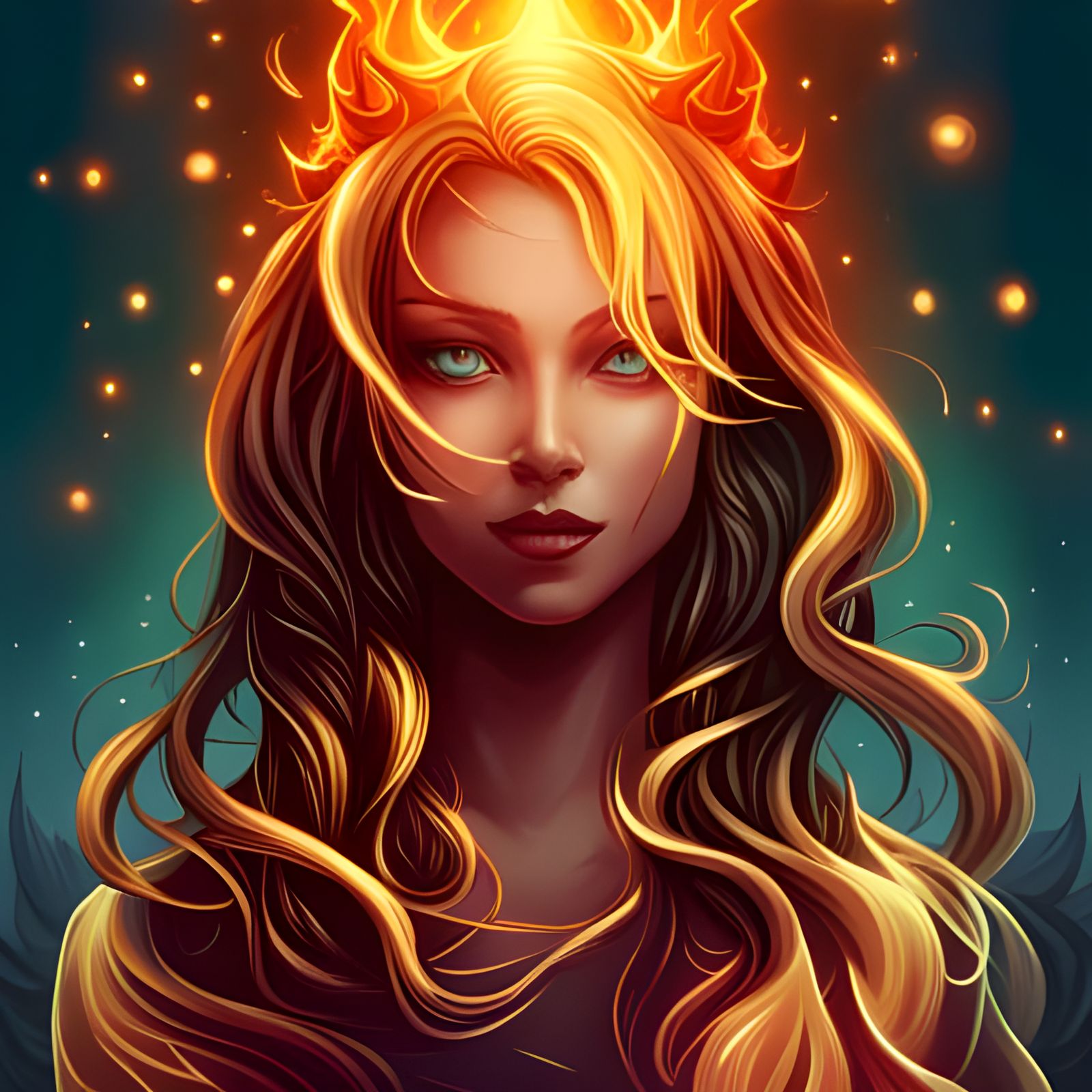 Beautiful Golden Haired Woman in Hyperrealistic Style