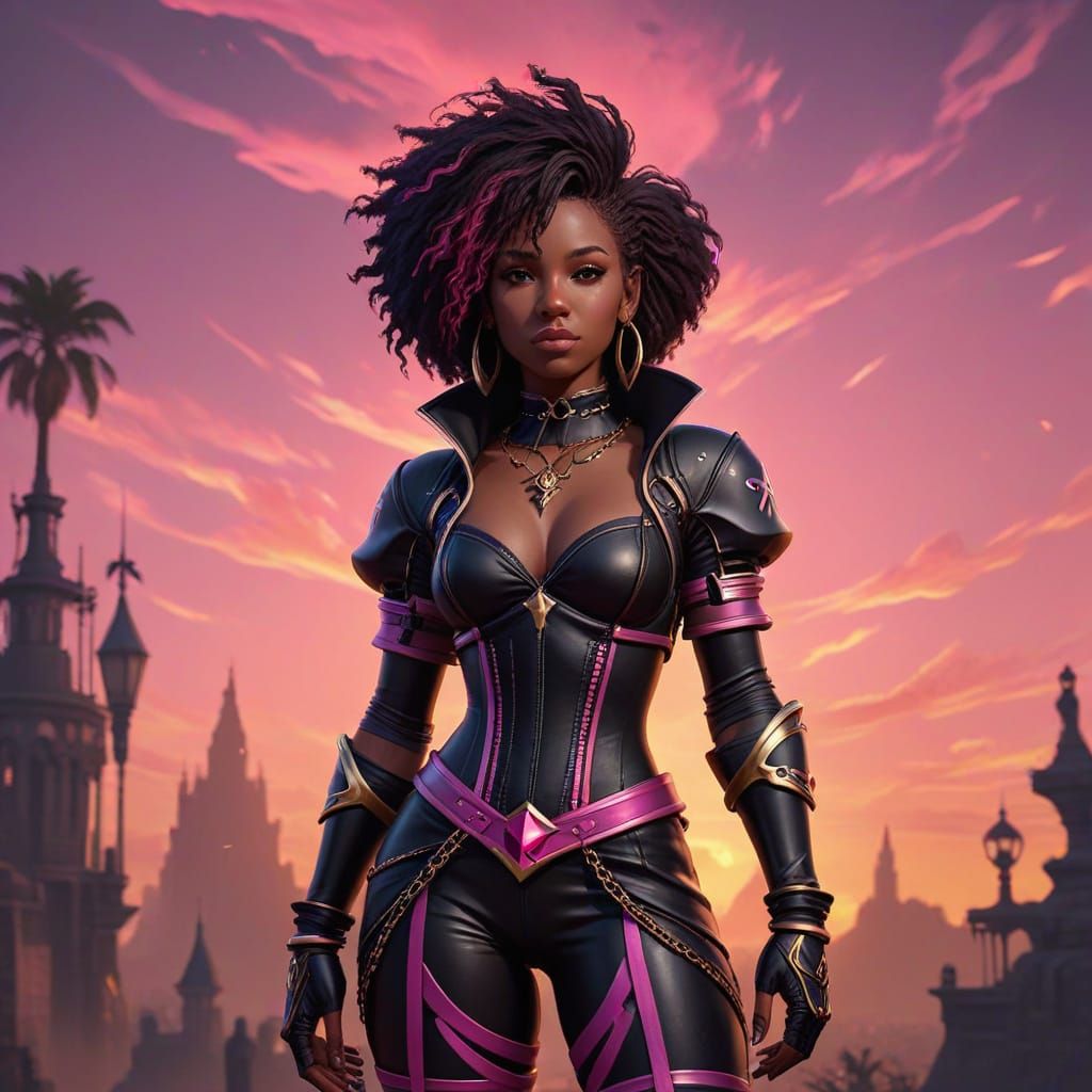 Kingdom Hearts Inspired African American Woman Concept Art