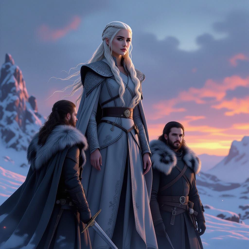 Towering Daenerys and Jon Snow in Dragonstone