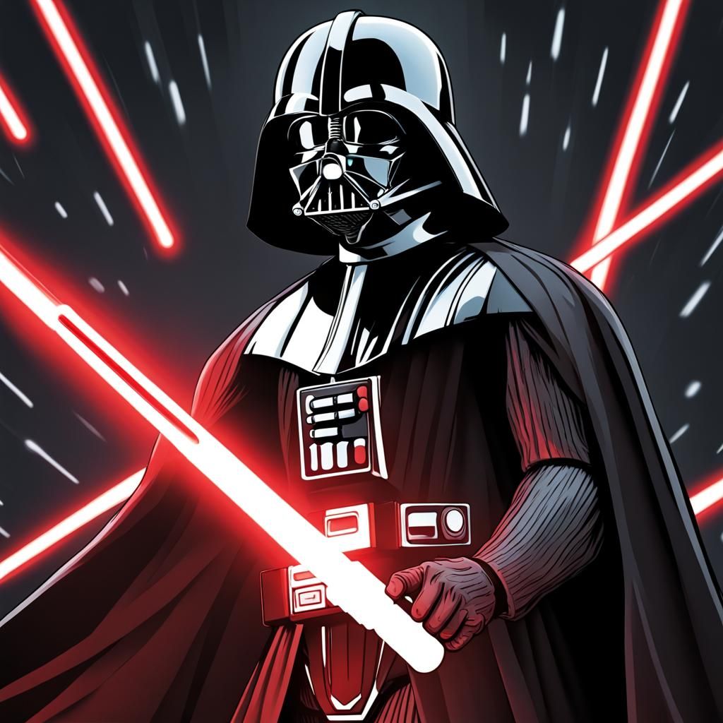 Darth Vader's Forceful Lightsaber Display