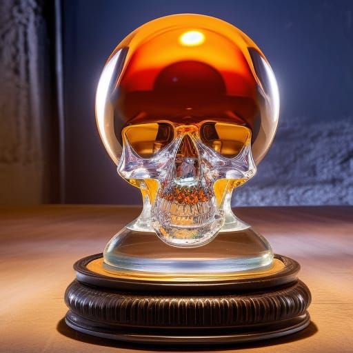 The Grim Reaper predicts your future from a crystal ball by Per.
