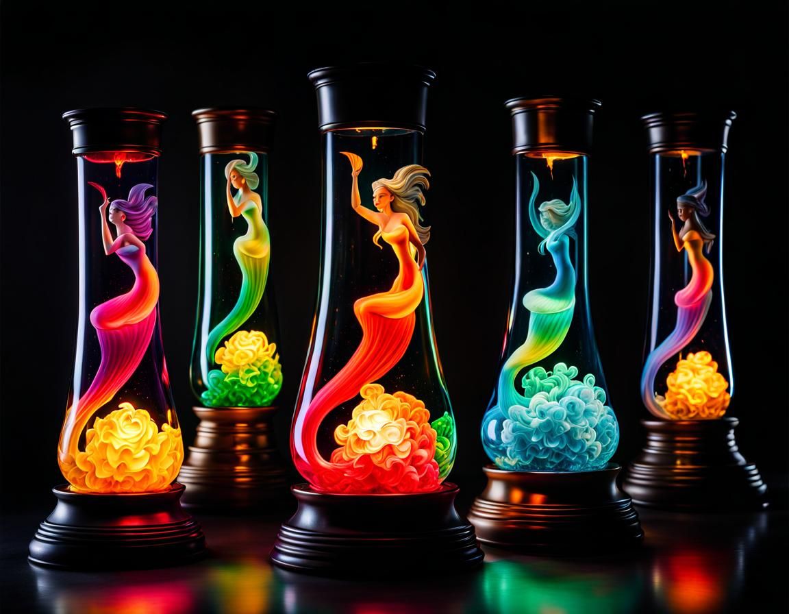 mermaid lava lamps