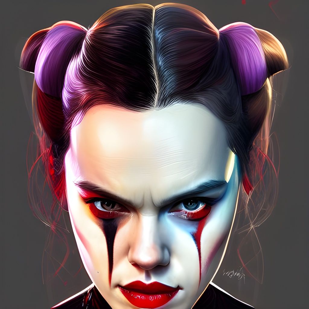 Hyperdetailed Portrait of a Woman, Splash Art Style