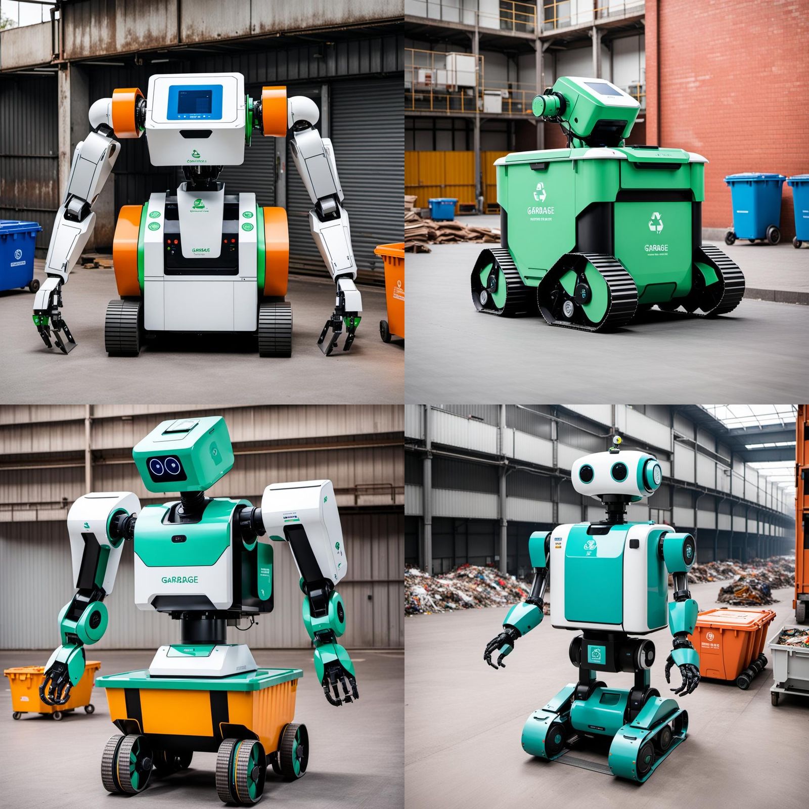 Futuristic Garbage Sorting Robot Concept