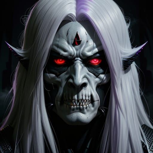 Menacing Figure Wielding Trapezohedron in Horror Style