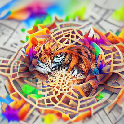 Mandala Tree with Geometric Foliage