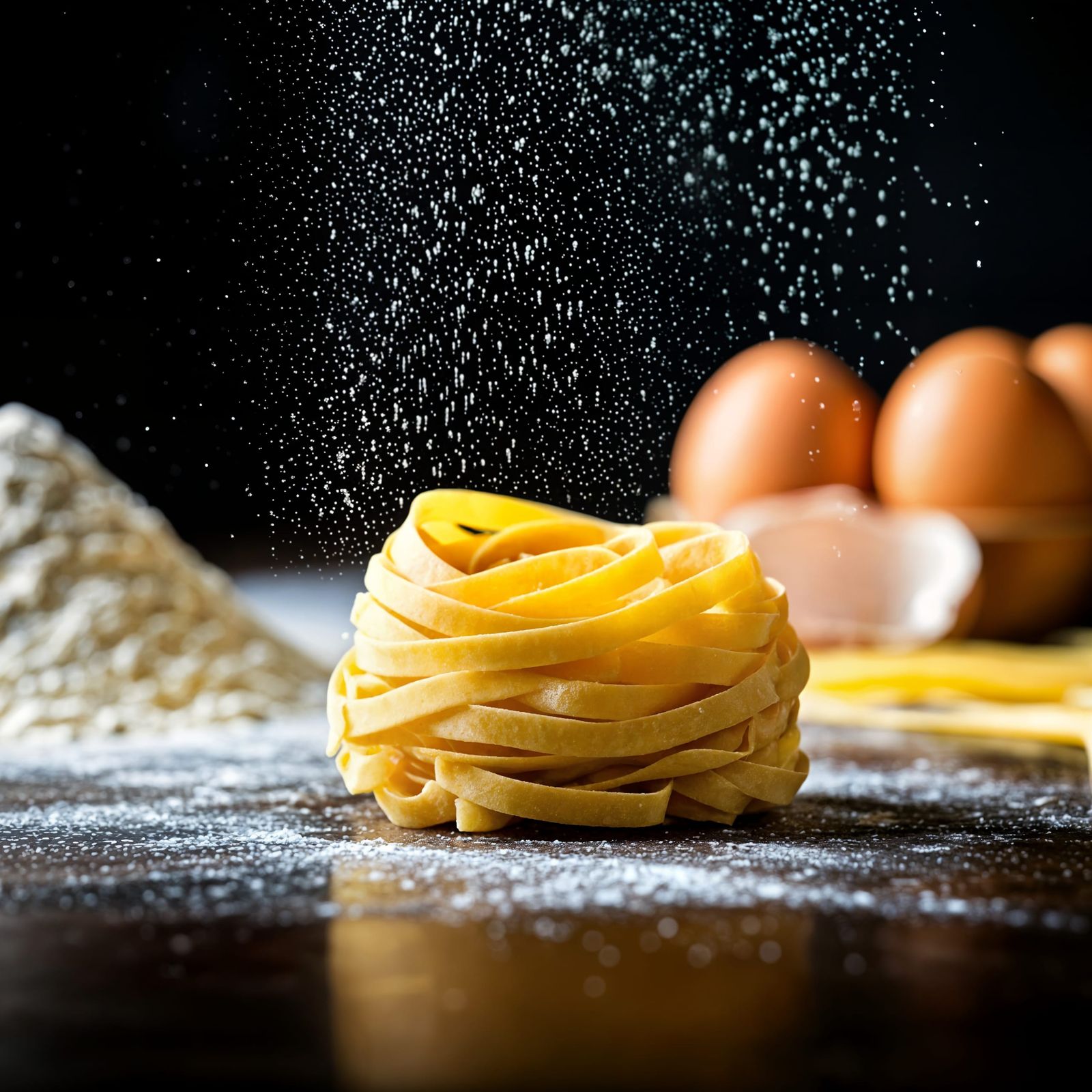 Handmade Egg Tagliatelle Creation in Studio