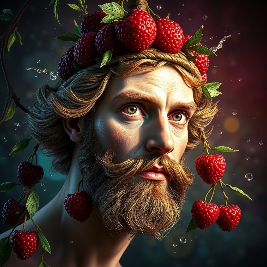 Hyperrealistic Juniperberry Caesar in Splash Art Style