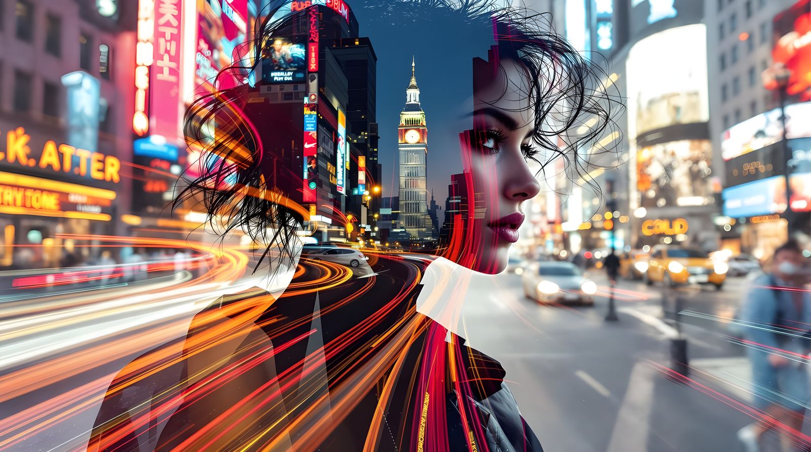 Modern Woman in Urban Harmony