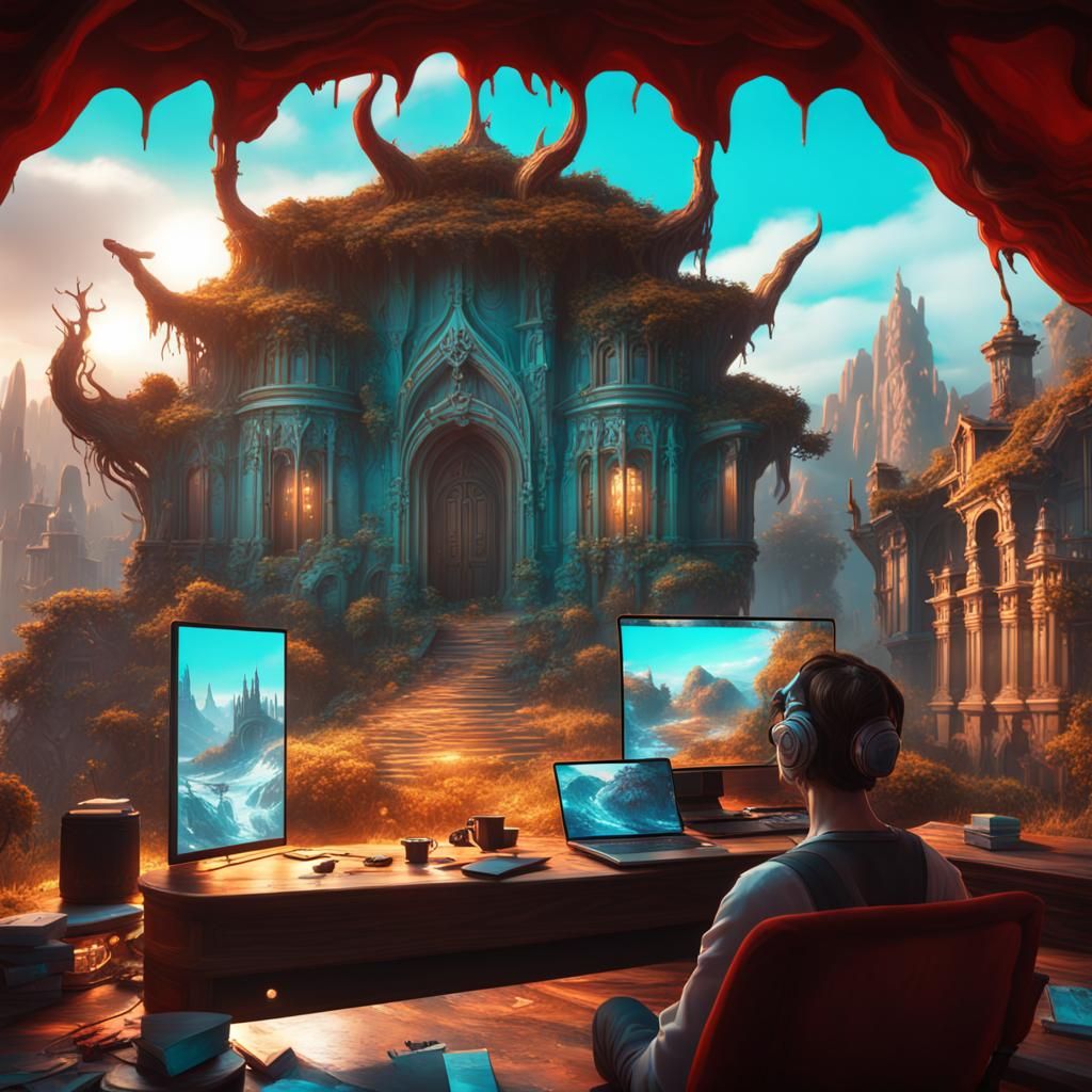 Fantastical Guru in Detailed Matte Painting