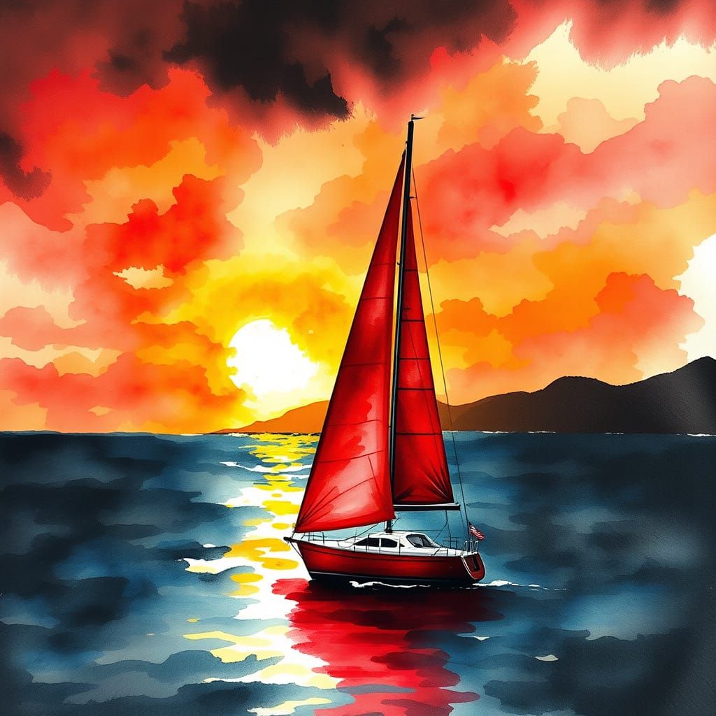 The Red Sailboat