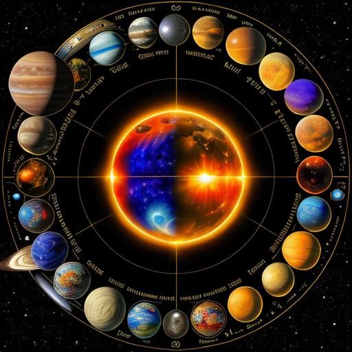 Solar System as Pre-Raphaelite Painting