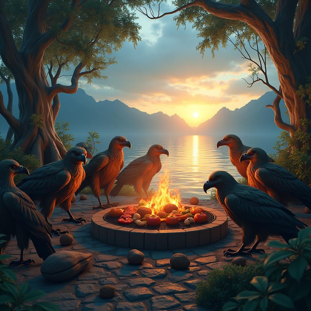 Buzzards Cook at Mystical Lakeside Grill