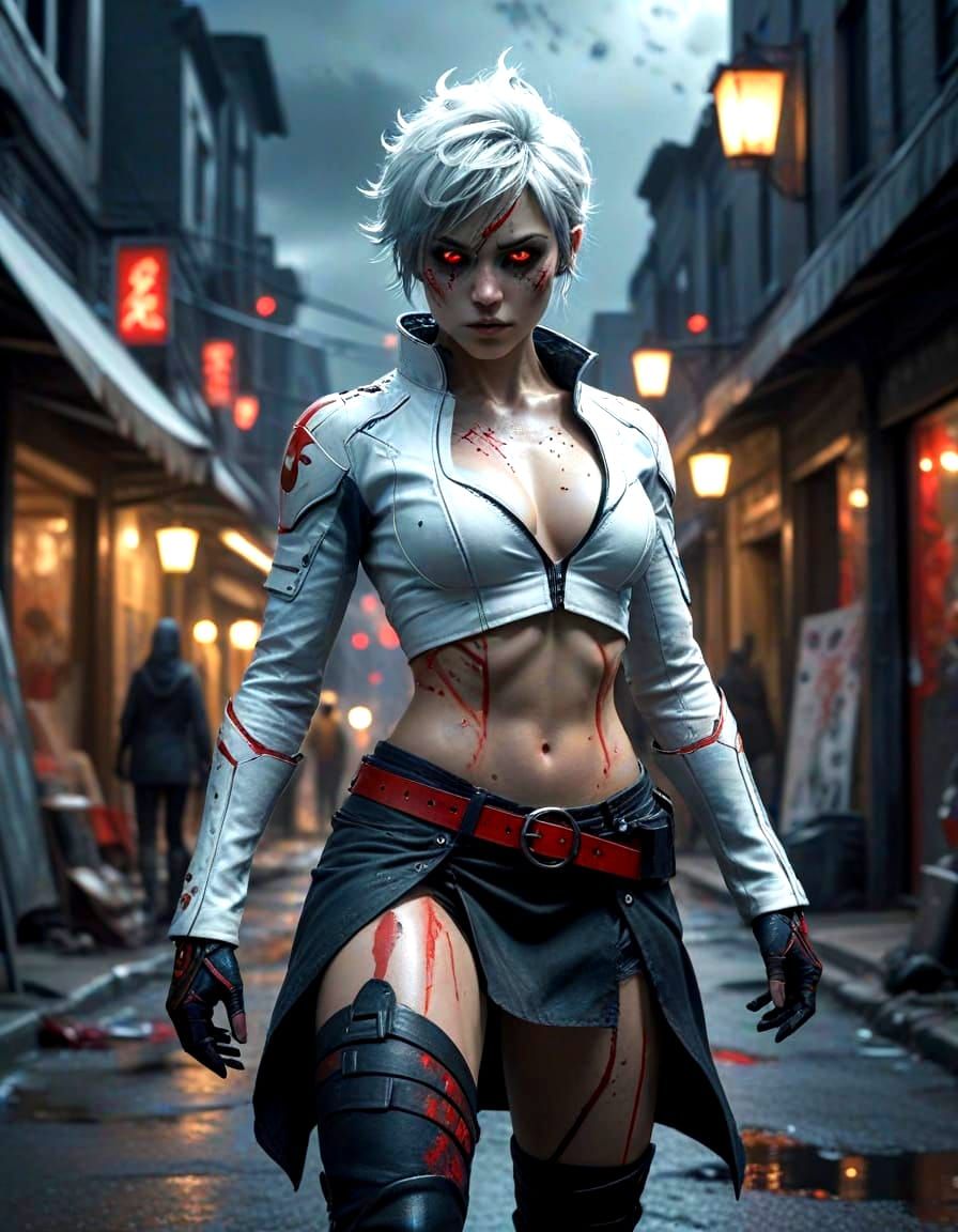 Chaos Goddess in Moonlit Street Festival