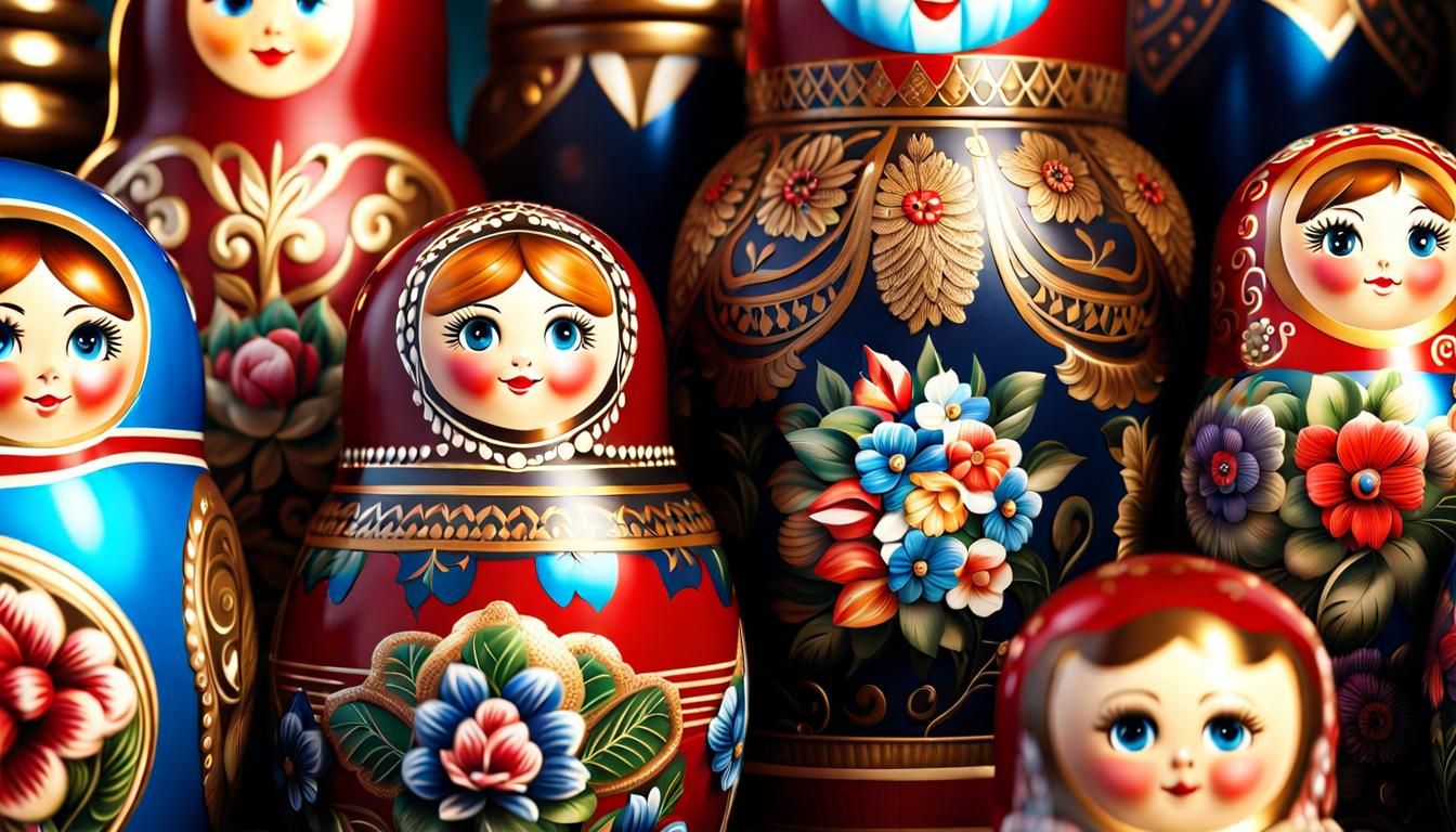 Photorealistic Russian Nesting Dolls in High Resolution