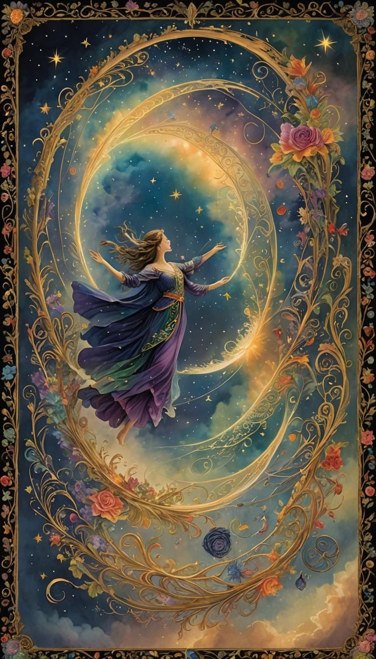 Hand of Fate Writes Love in Rainbow Calligraphy