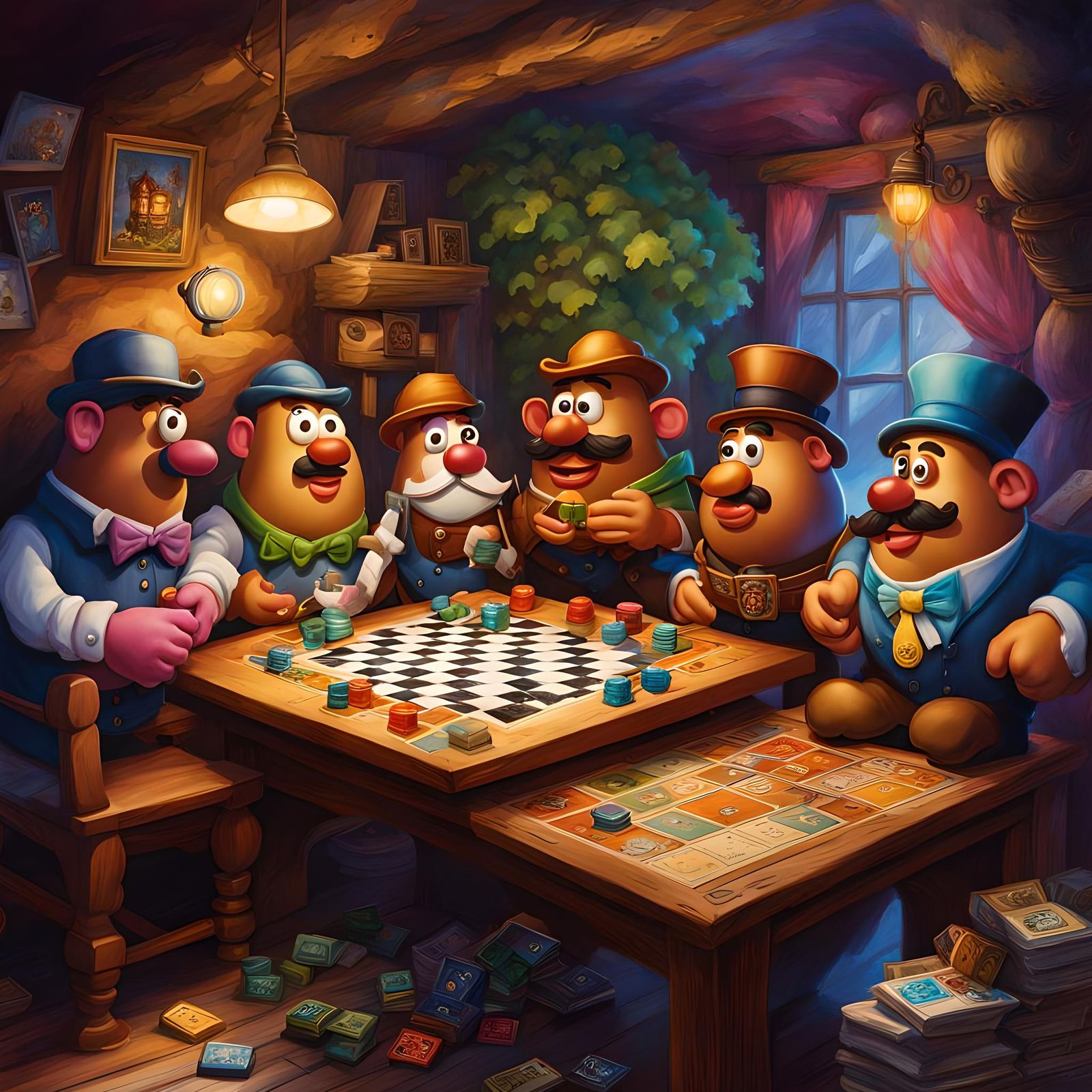 Mr. Potato Head Board Game in Storybook Style