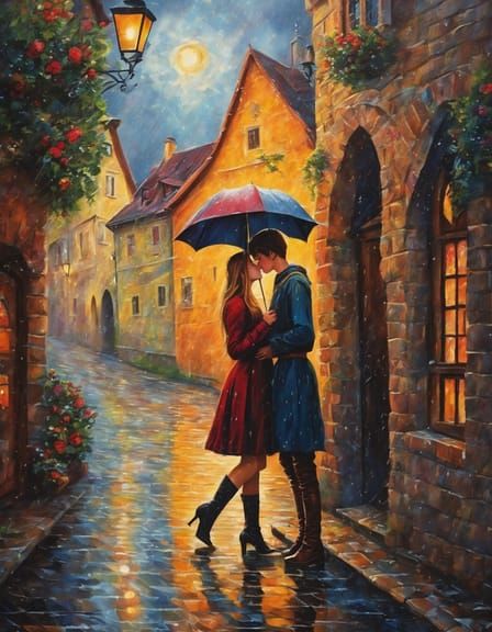 Wine Glasses in Romantic Setting