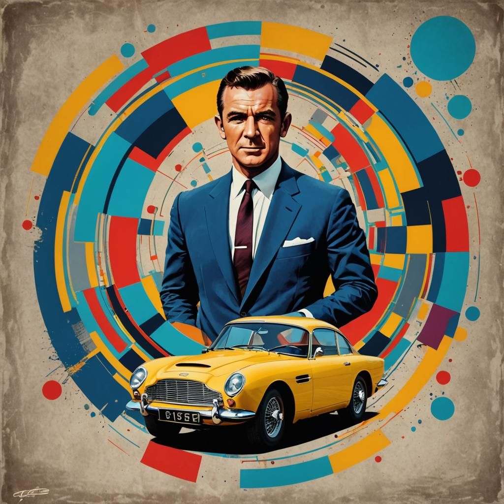 James Bond in 60s Pop Art Style