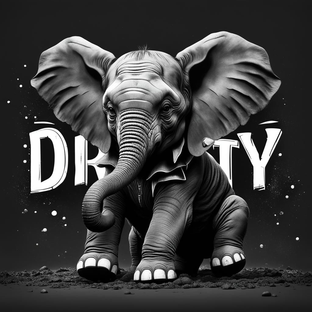 Baby Elephant in Diaper: Fantasy Concept Art