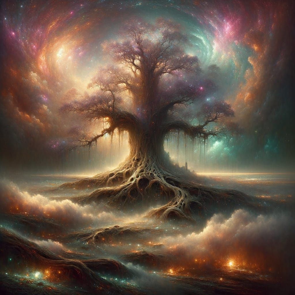 An ancient, gnarled tree