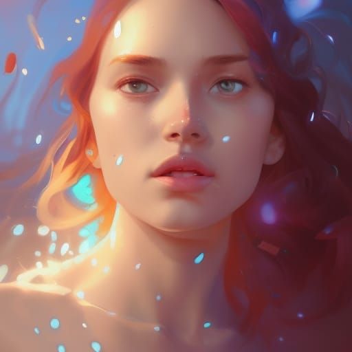 Detailed Portrait with Volumetric Lighting