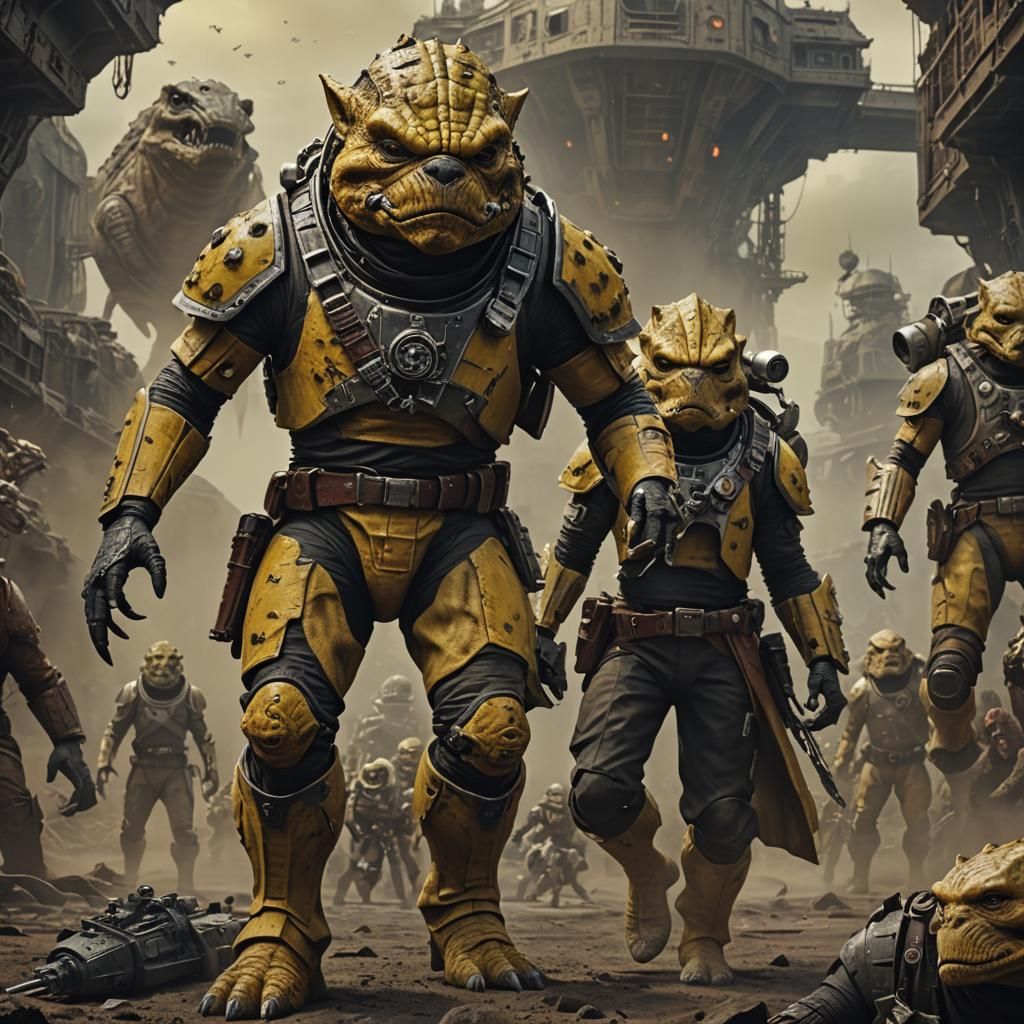 Space Pirate Hybrid in Digital Matte Painting Style