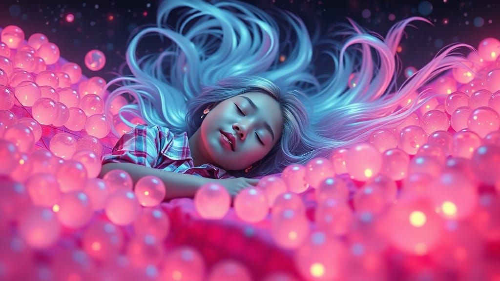 Dreaming Goddess in Celestial Heavens