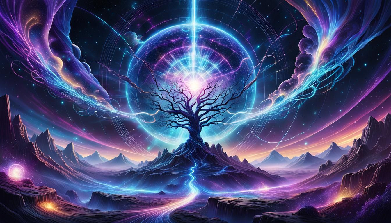 Interconnected Universe: Cosmic Energy Concept Art