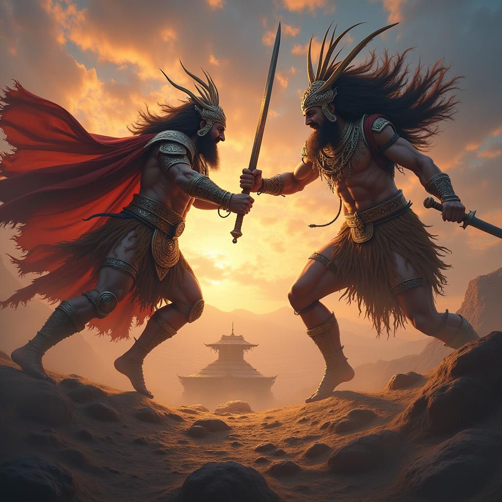 Epic Battle: Gilgamesh vs Enkidu in Ancient Mesopotamia