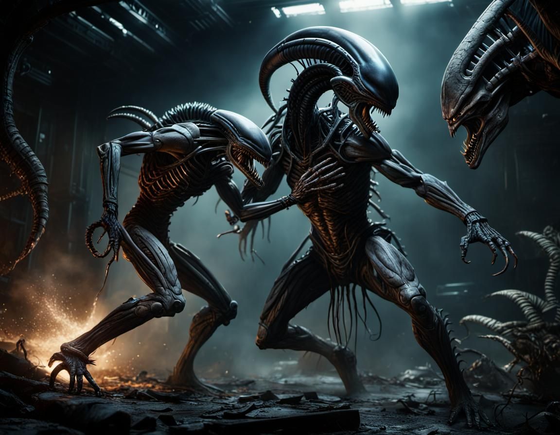 Xenomorph vs Predator: Detailed Fantasy Concept Art
