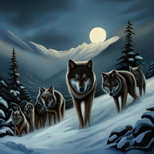 Snowy Mountains and Wolves, Sinister Style