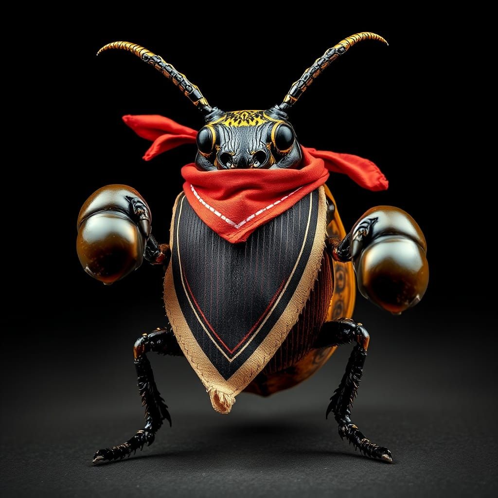 Kickboxing Beetle with Bandana