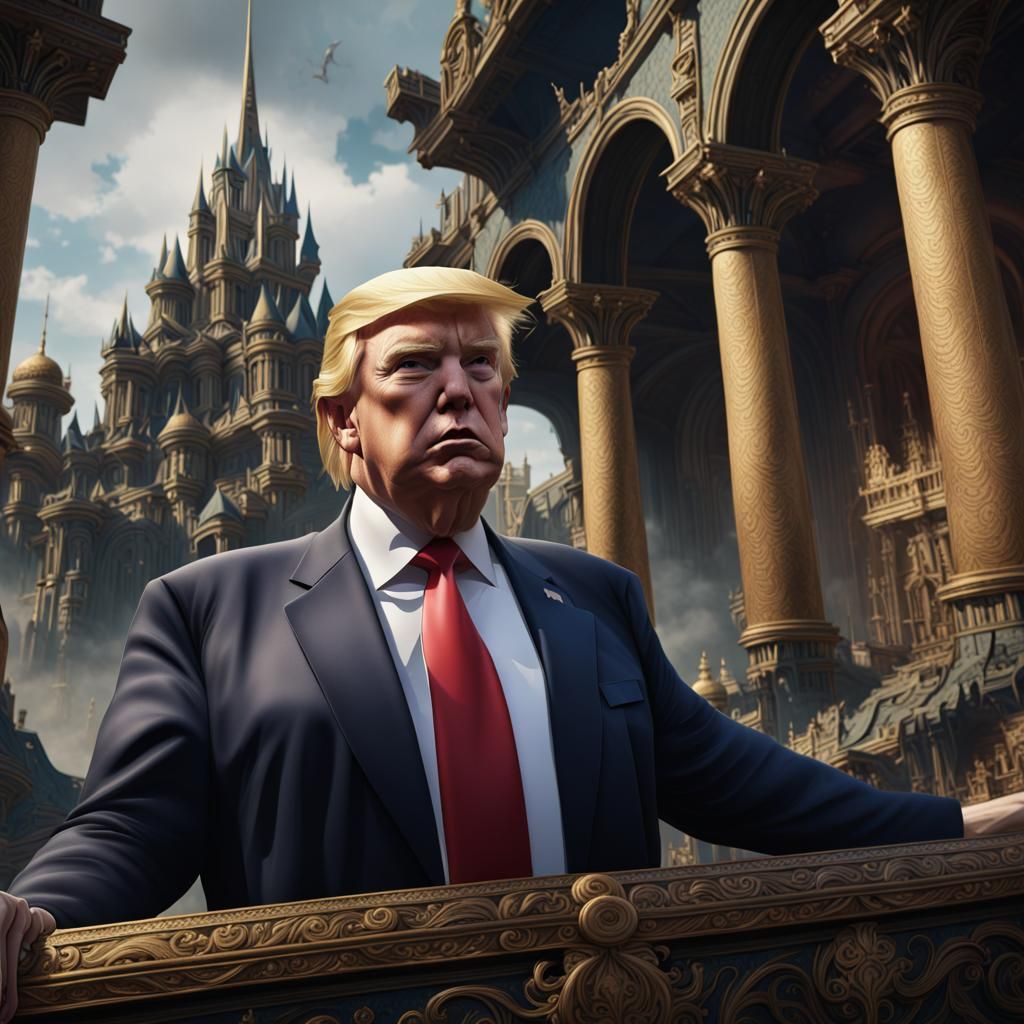 Donald Trump Matte Painting in Unreal Engine 5