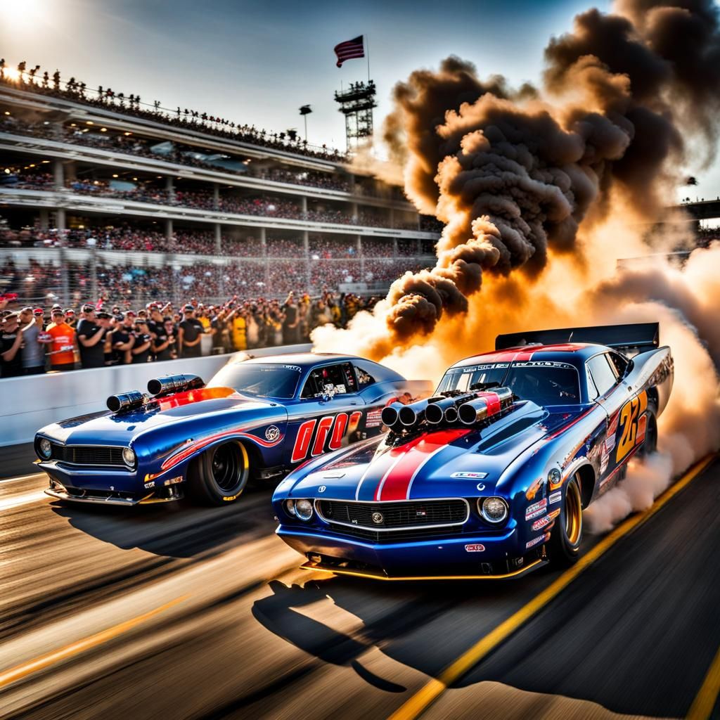 High-Octane Drag Race: Engines Roaring to Victory
