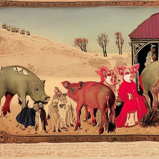 Vampire Selling Pigs: Ensor and Saryan Style