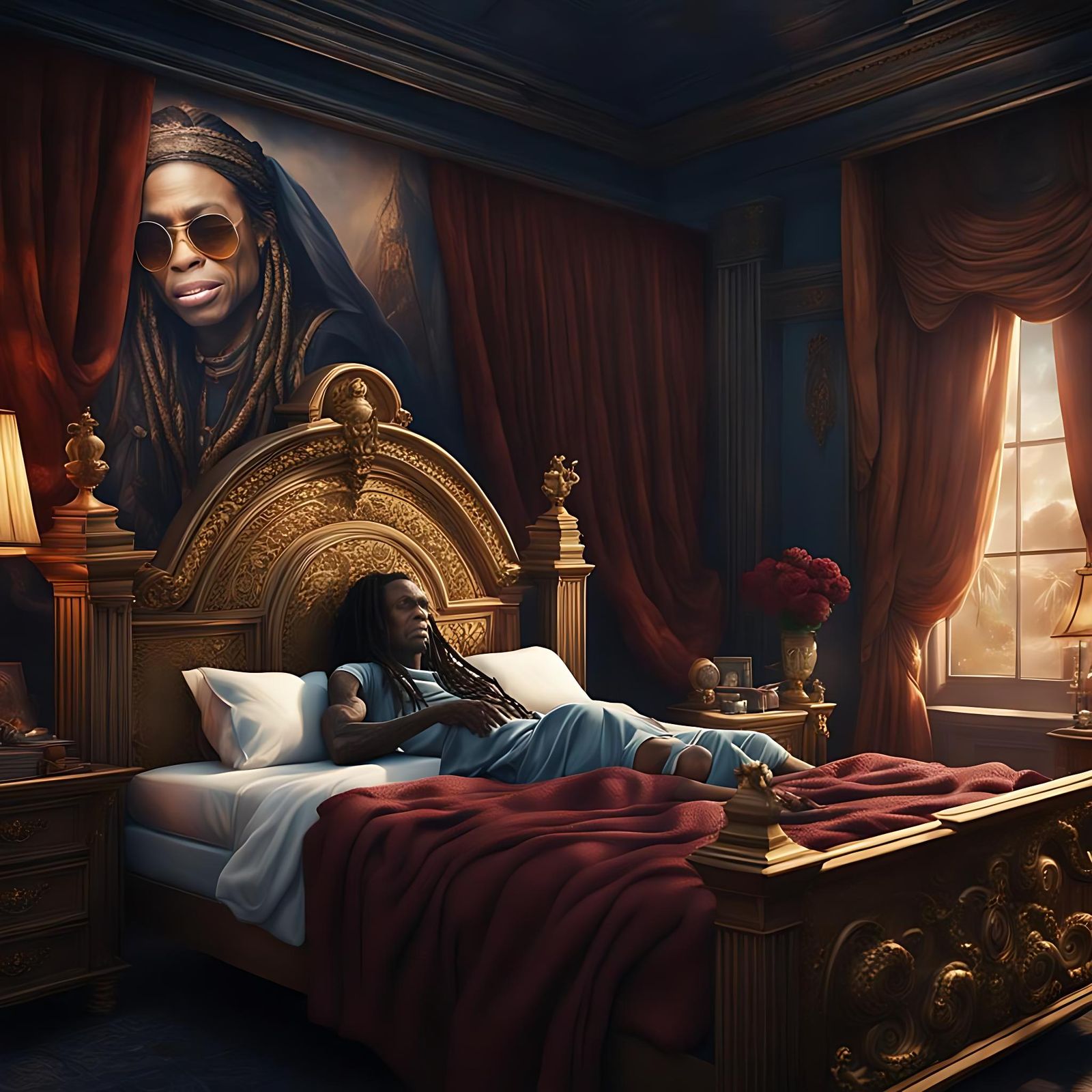 Lil Wayne and Angelina Jolie: Fantasy Art