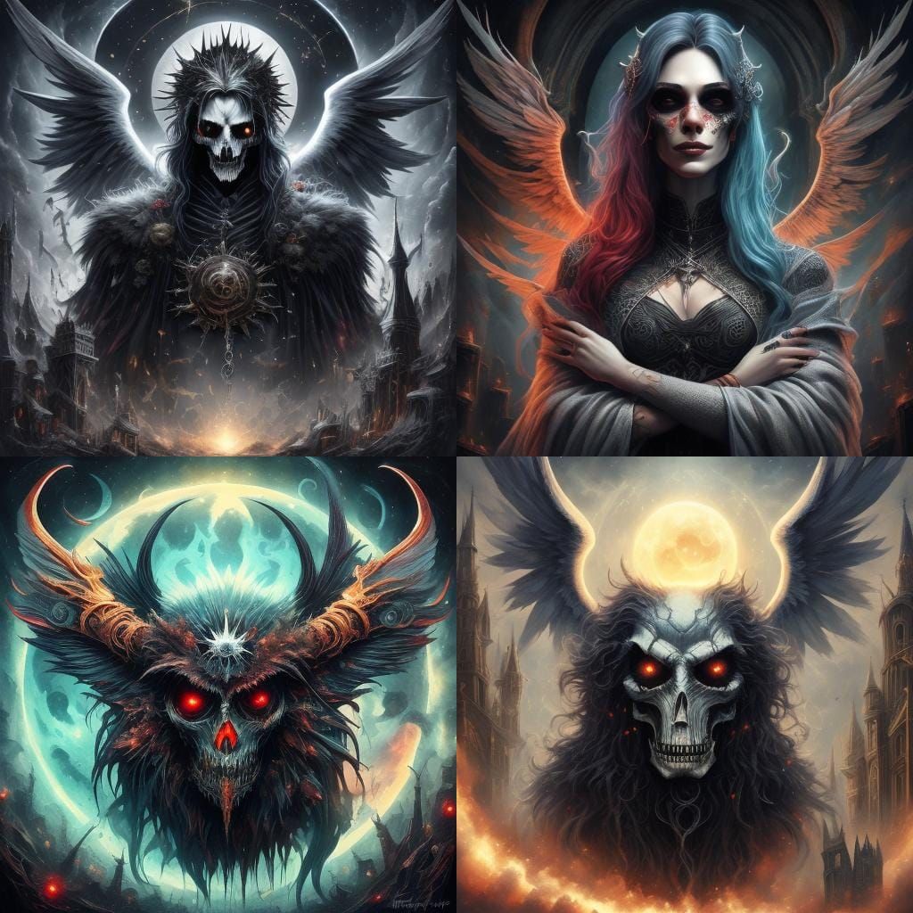 Contrasting Concepts in Detailed Watercolor Style