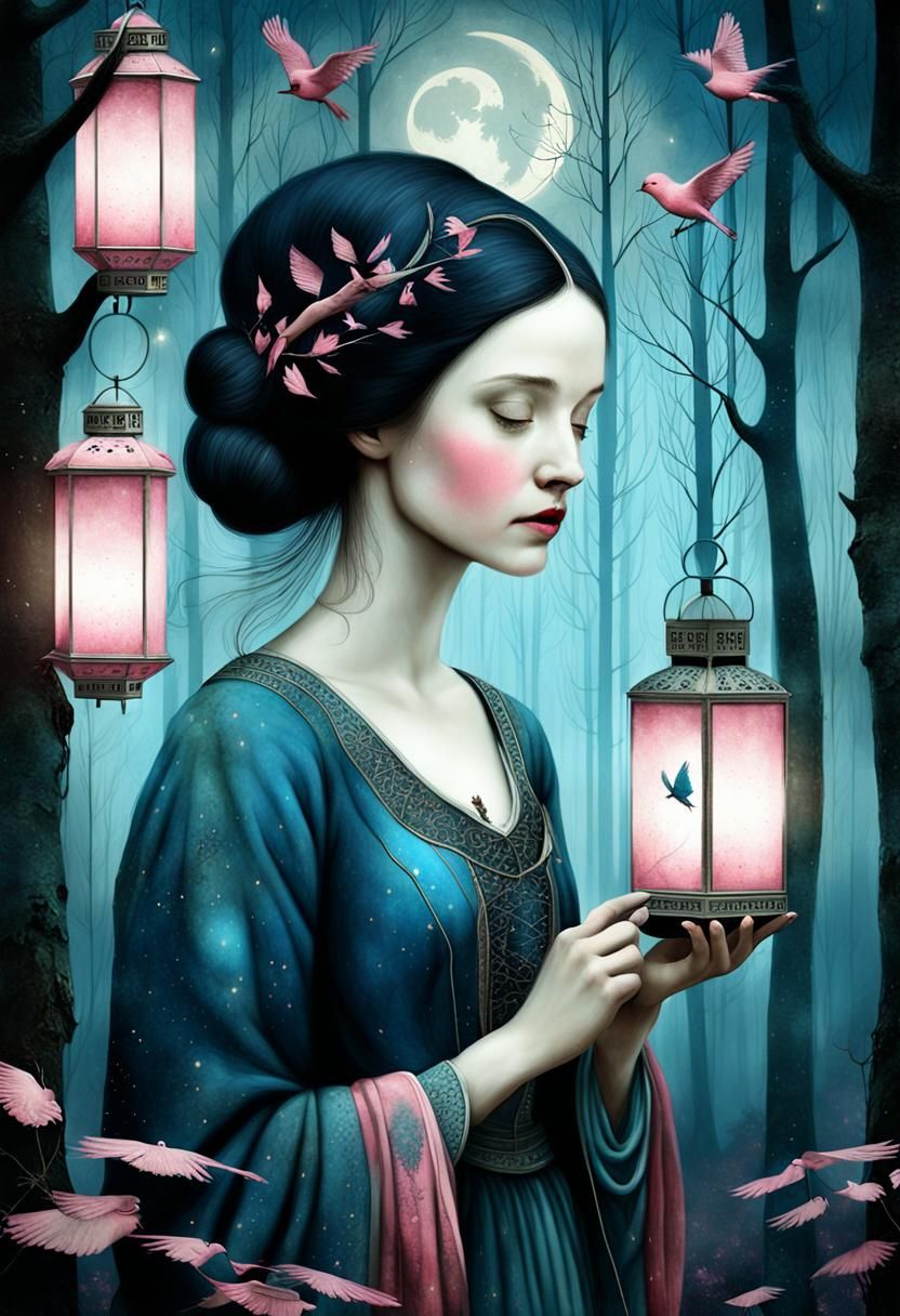 Femme à la lanterne...