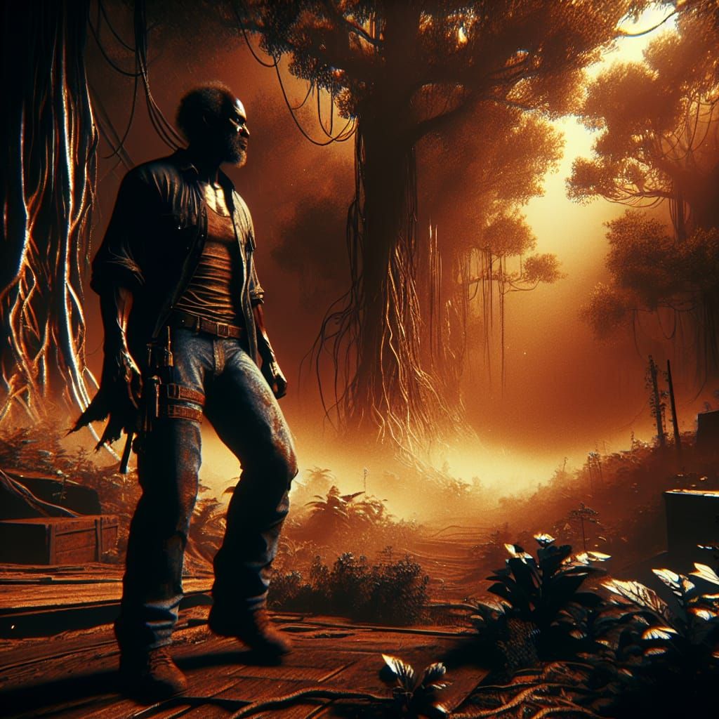 Dark Fantasy Woodsman in Hyperdetailed 8k