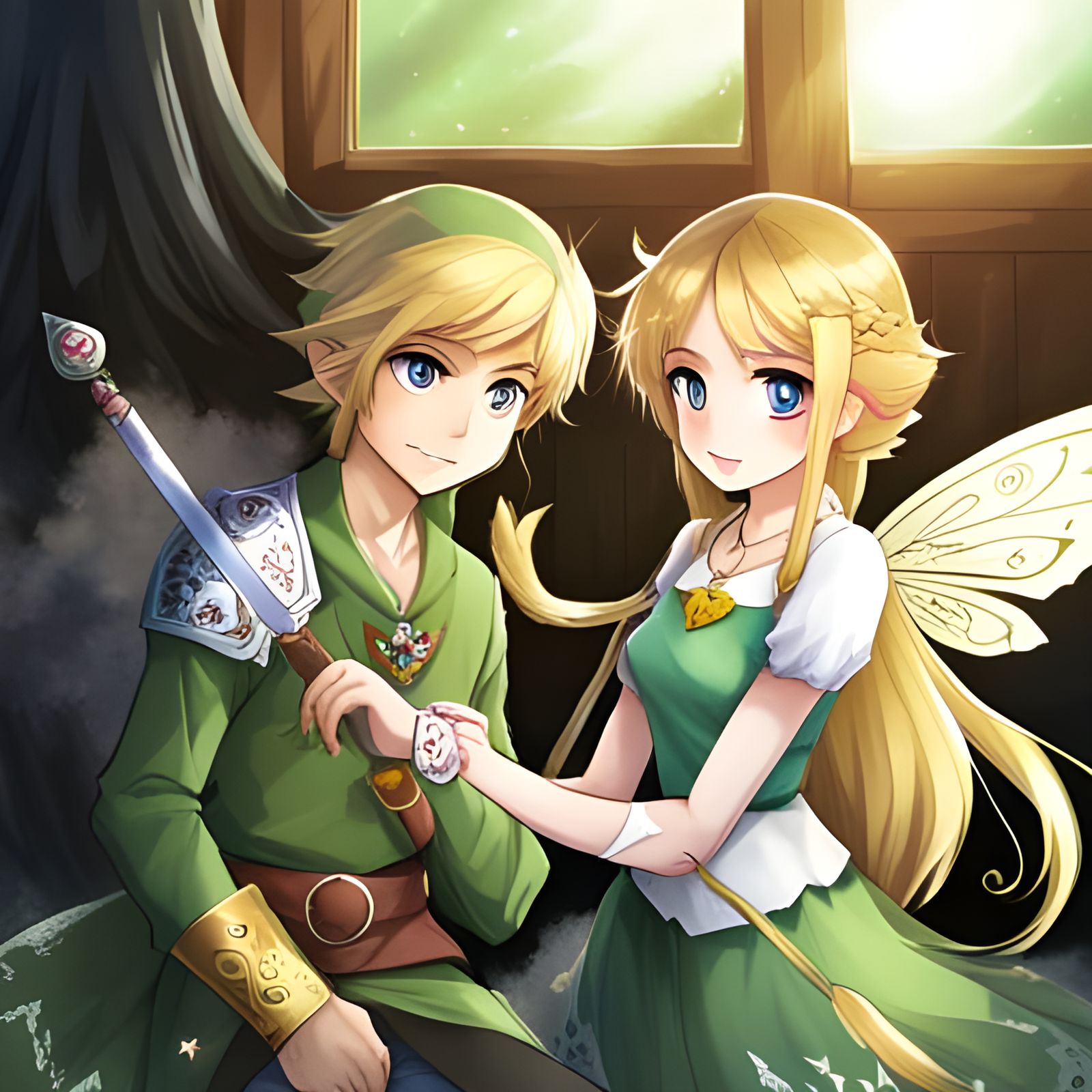 Whimsical Zelda Fairy Wonderland: Anime Style