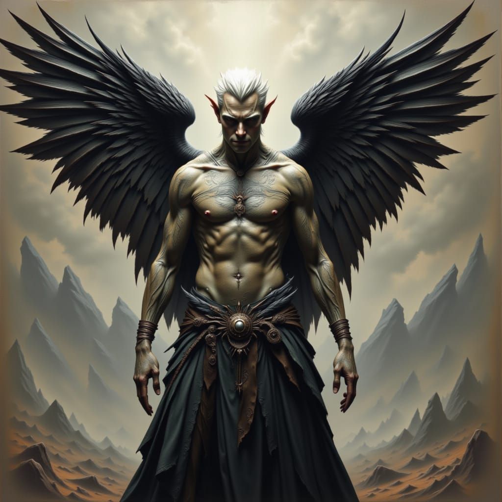 Man with Luminous Wings