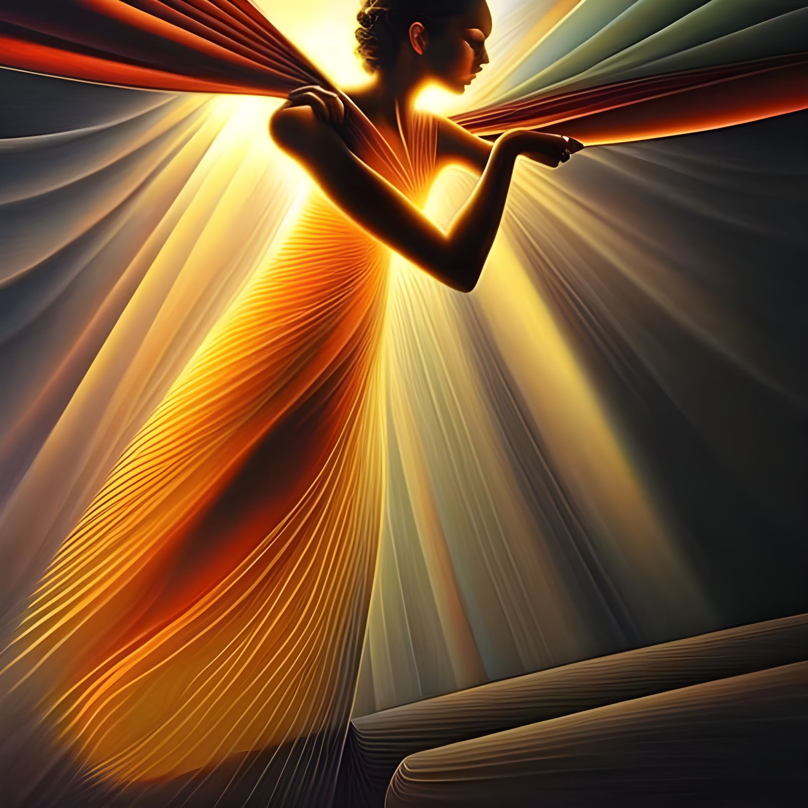 Dreamlike Abstract Illusionism with Luminous Particles