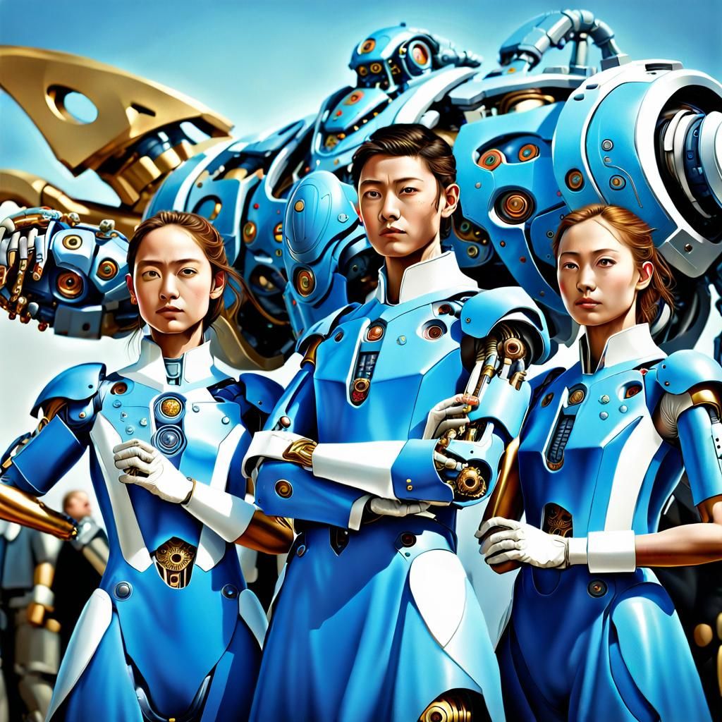 Armored Cyborgs: Hyper-Detailed Cybernetic Renaissance