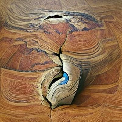 Abstract Landscape: The Earth Folding Inward