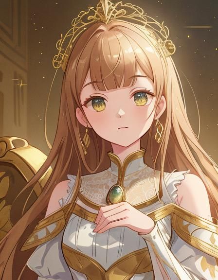 Opulent Renaissance Portrait in Gold and White