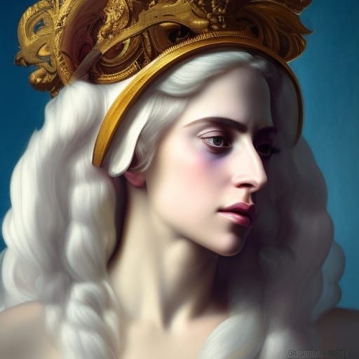 Lady Gaga Portrait in Renaissance Style