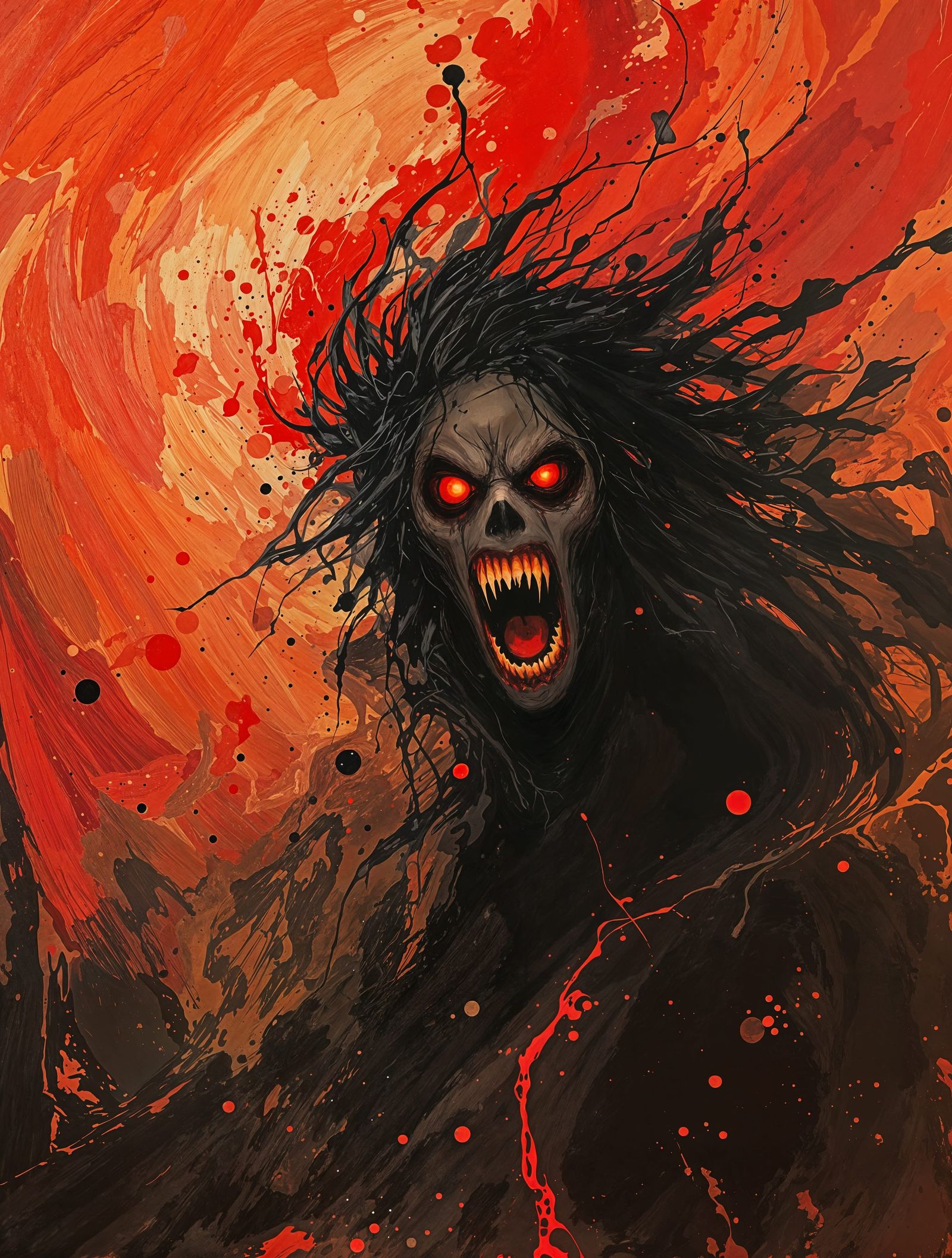 Vibrant Ochre Chaos Unleashed