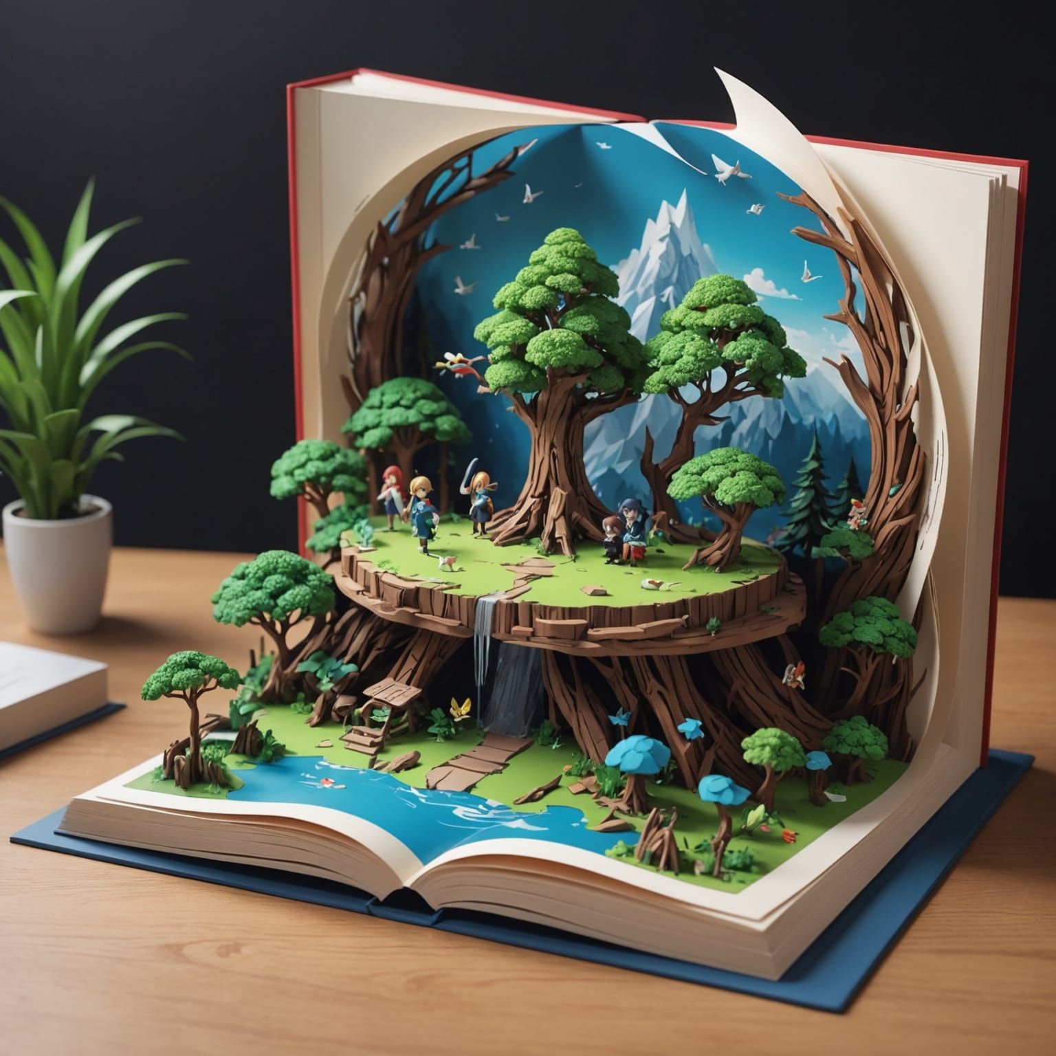 Detailed 3D Anime Art Pop-Up Book